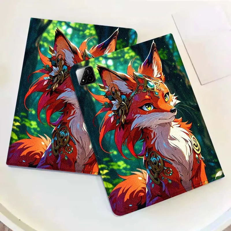 Fox Dog Cute Art For Xiaomi Redmi Mi Pad 4 5 6 6s 7 7s SE Pro 2 11 Plus Max 12.4 11 11.2 12.5 8.7 inch Tablet Case