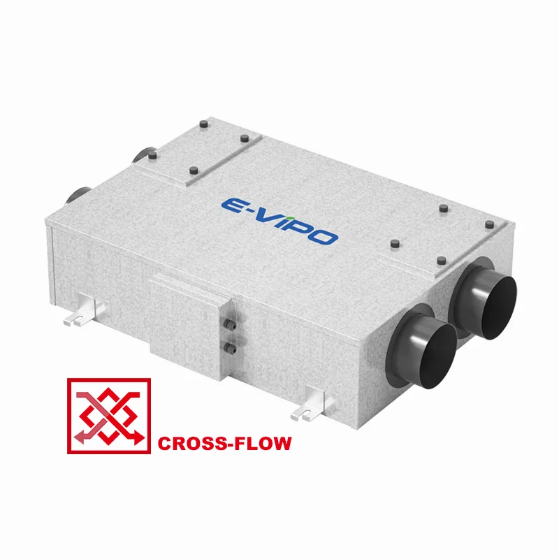 Double Flow VMC Heat Recovery HRV Ventilation Bypass Function Fresh Air Extract Air Double Way Ventilation System