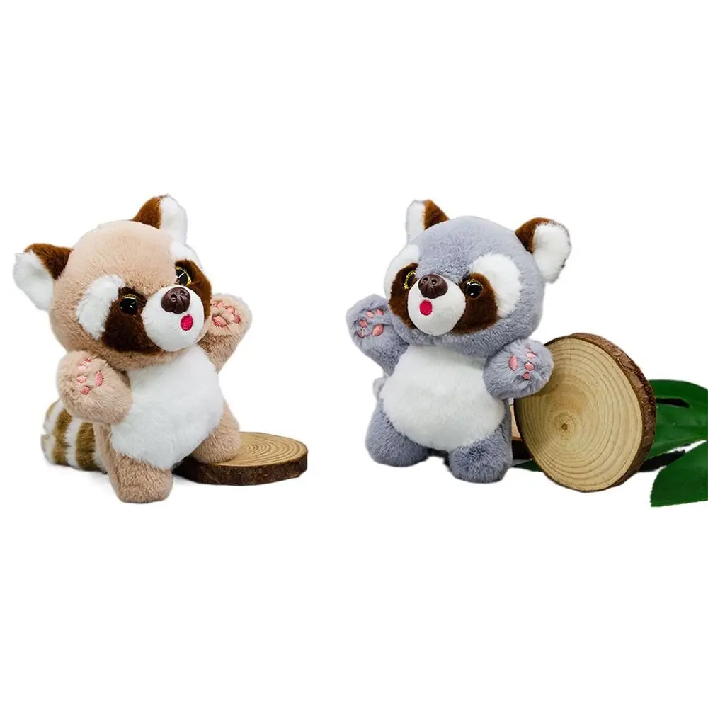 Llavero de peluche de mapache, exquisito colgante de felpa de mapache, lindo llavero de Animal relleno Kawaii, accesorios para bolso