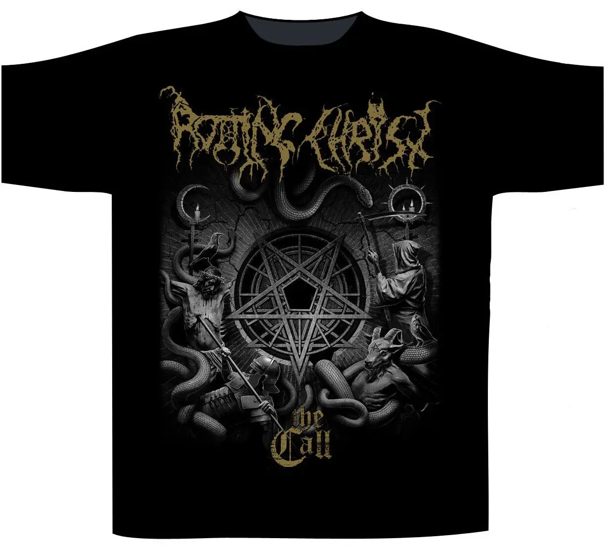 

Rotting Christ The Call T Shirt Adult Regular Fit O-Necked T-shirt Classic T-Shirt Men's clothing