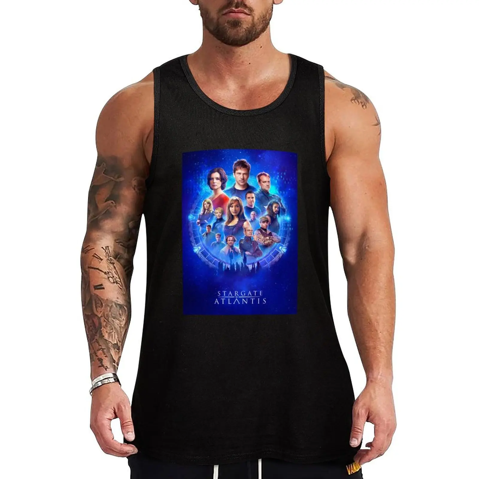 

Stargate: Atlantis (cast) Tank Top men gym sleeveless man shirts gym clothes man