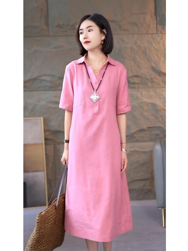 robe-longue-rose-d'ete-ample-et-douce-style-foret-marque-jiaomuxue-collection-first-love-maxi-sweet-and-sal-sle