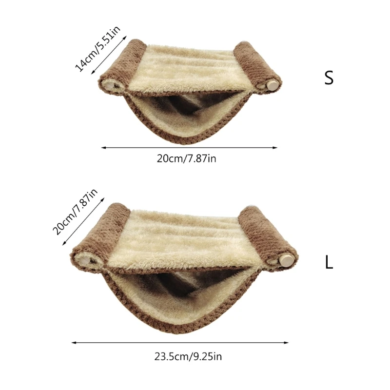 Гнездо для маленьких животных, плюшевая уютная хижина, теплый гамак для хомяка, зимняя кровать для маленьких домашних животных