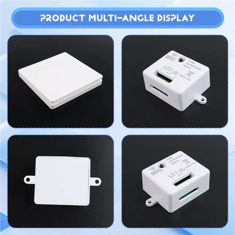 YANA50I RF Wireless For Light Switch Smart Control 433Mhz No-Neutral AC110-250V Remote Control Kit For Light Lamp White