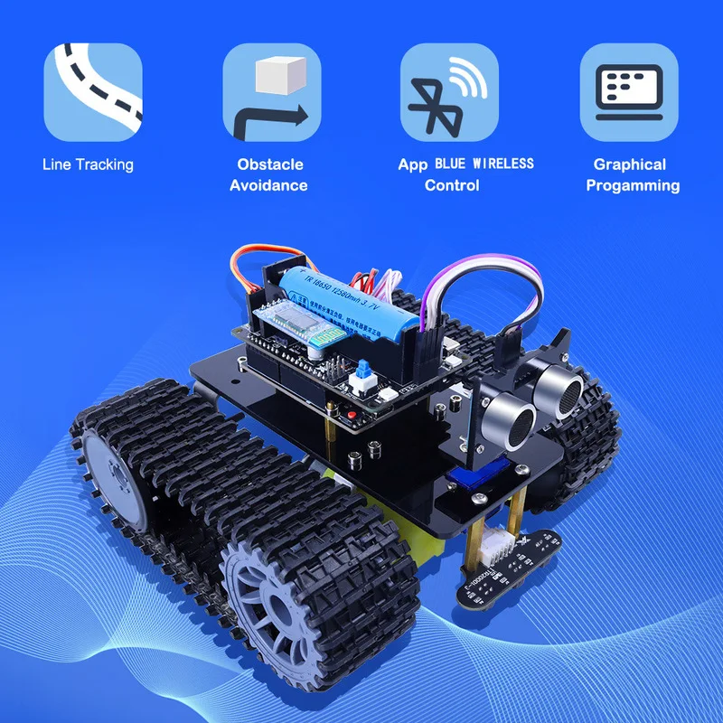 Programmable Intelligent Robot Educational Kit with AI Technology RC Tracks  Robotics Building Set  STEM Learning
