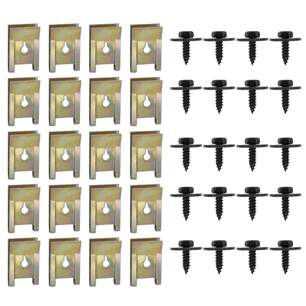 

Automotive Screw Clips Car Screw Nut Clips Car Maintenance Bronze And Black Easy To Use Good Quality Materials