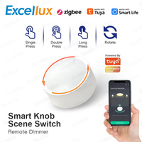 Tuya ZigBee Smart Knob Switch Wireless Scene Button Rotatable Dimmer Switch Zigbee Device Automation Scenario For Smart Life App