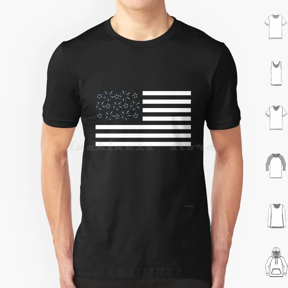 Usa Flag T Shirt Big Size 100% Cotton Director 4th Of July Holiday New Year Fire I Run
