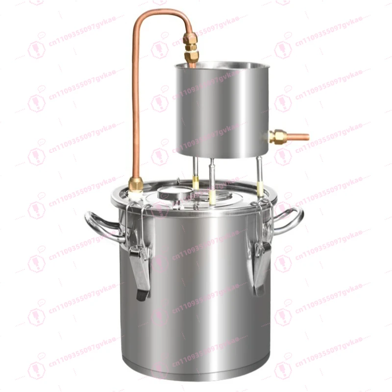 Household Stainless Steel & Copper Cup Distiller for Liquor, Hydrosol, Brandy Brewing Equipment