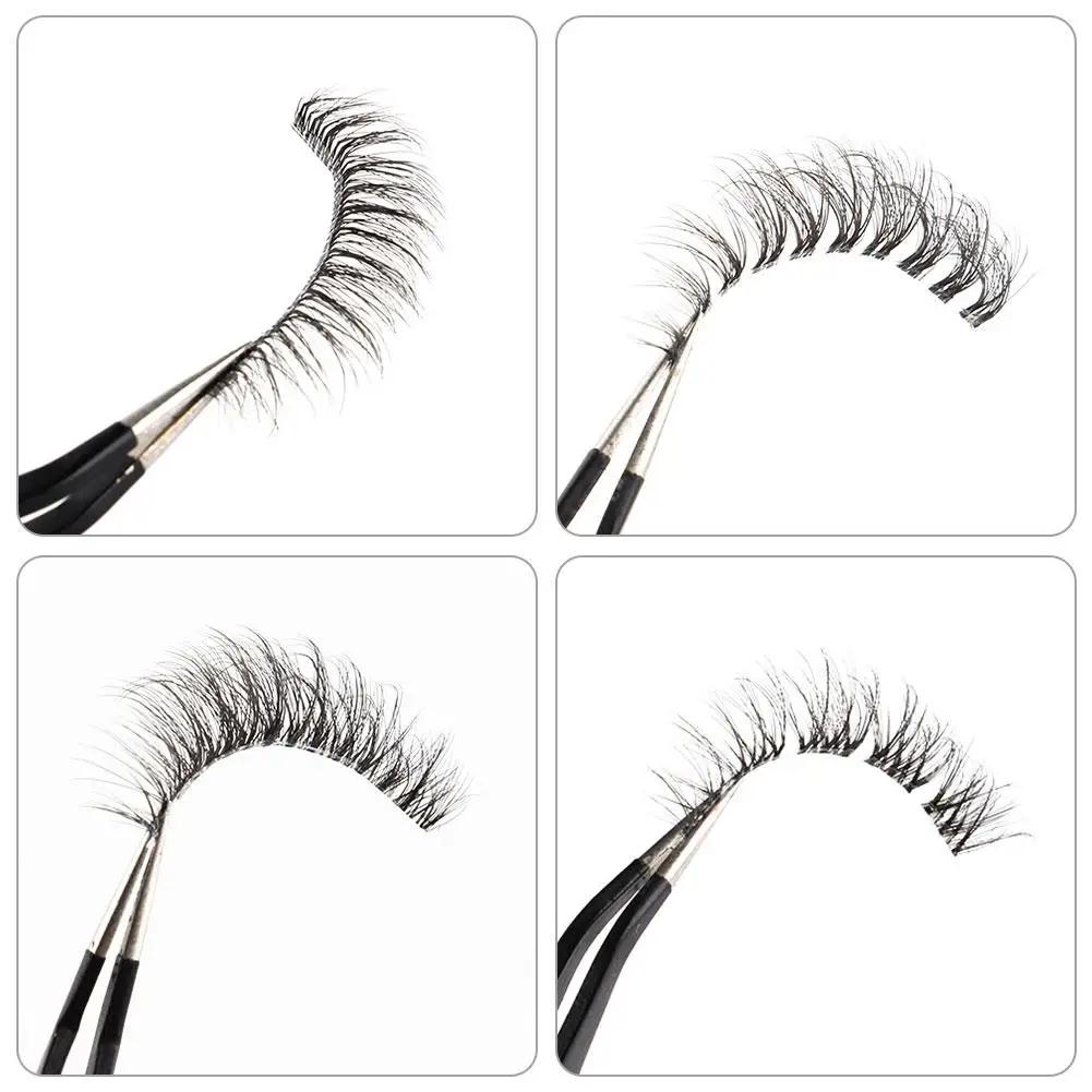Natural Mink Eyelashes 10 Pairs Wispy Faux 3D Mink Lashes Short Fluffy Half False Eyelash Makeup Tools Cat Eye Lashes