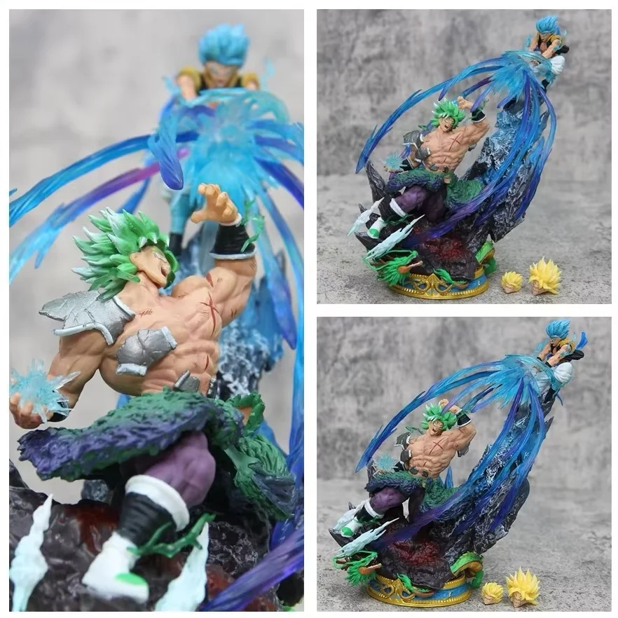 

20cm Broli Vs Gogeta Anime Figure Dragon Ball Broli Figurine Statue Model Doll Desk Decoration Collectible Toys Christmas Gift