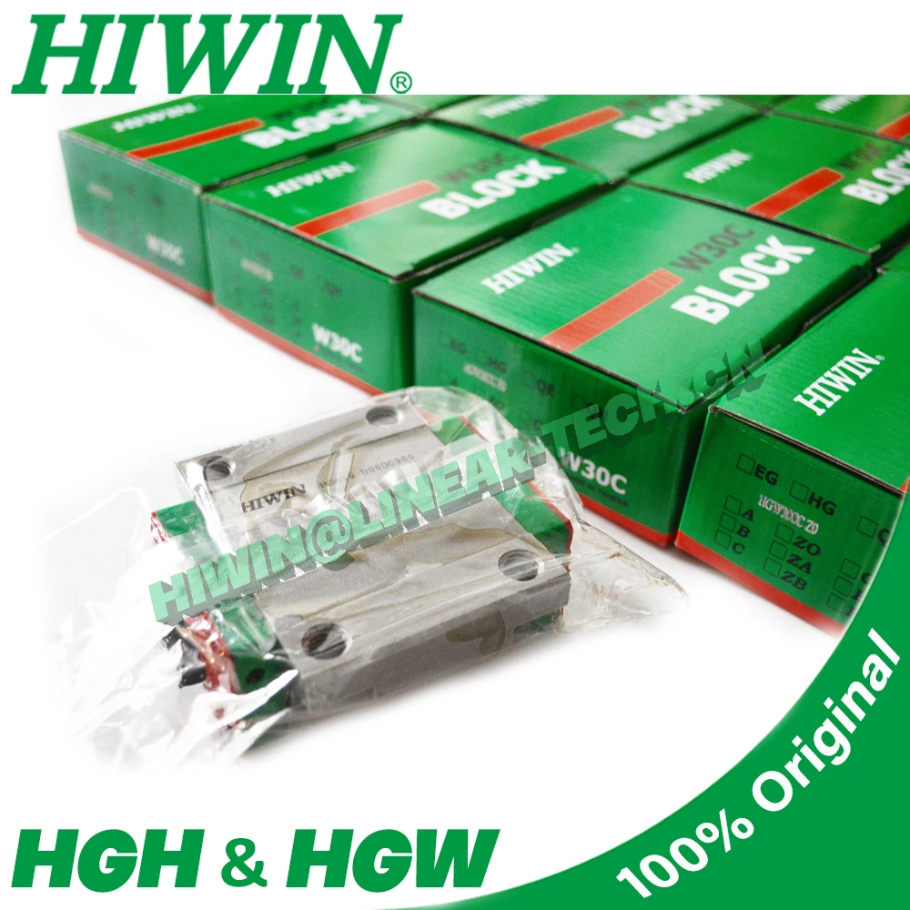 Imagem -03 - Bloco de Corrediça Linear Genuíno do Guia para o Cnc do Trilho Hiwin Hgh15ca Hgh20ca Hgh25ca Hgh30ca Hgh30ca Hgh30ca Hgw15cc Hgw20cc Hgw25cc