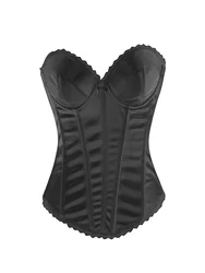 CYHWR Women's Sexy Solid Black Tight Fitting Corset Comfortable Close Fitting Underwear