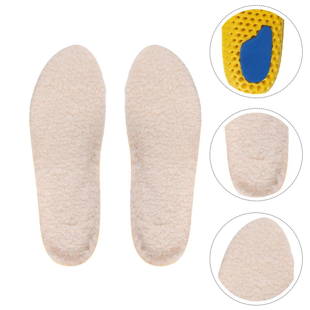 

Fleece Insole Insoles Heated Inserts Boots Balancer Warm Breathable Wool Cotton Women's