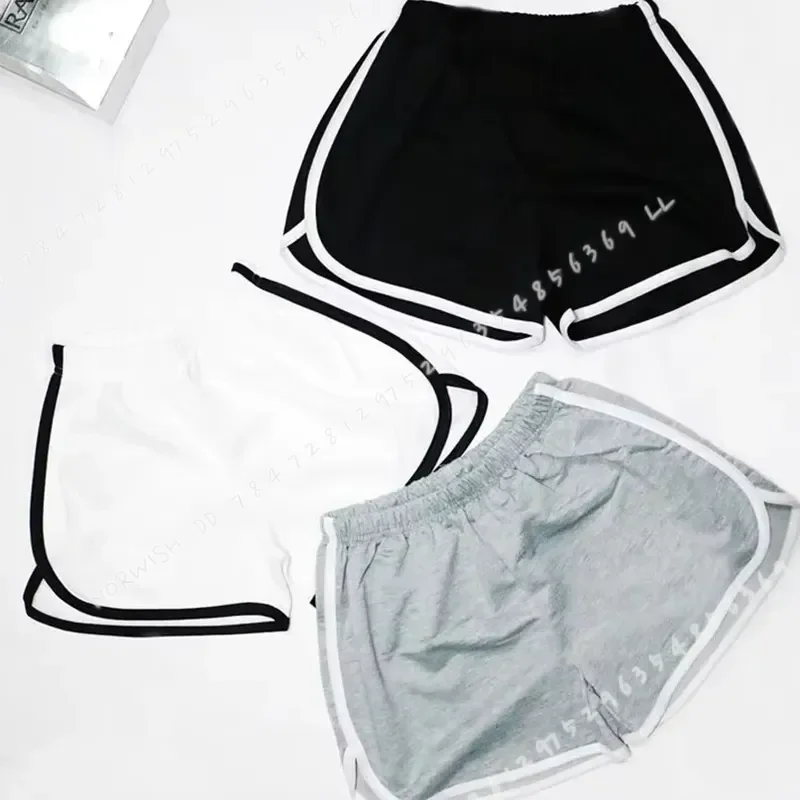 Women Elastic Shorts Loose Fit Quick Dry Thin Summer Running Fitness Leisure Anti Wear Instagram Style