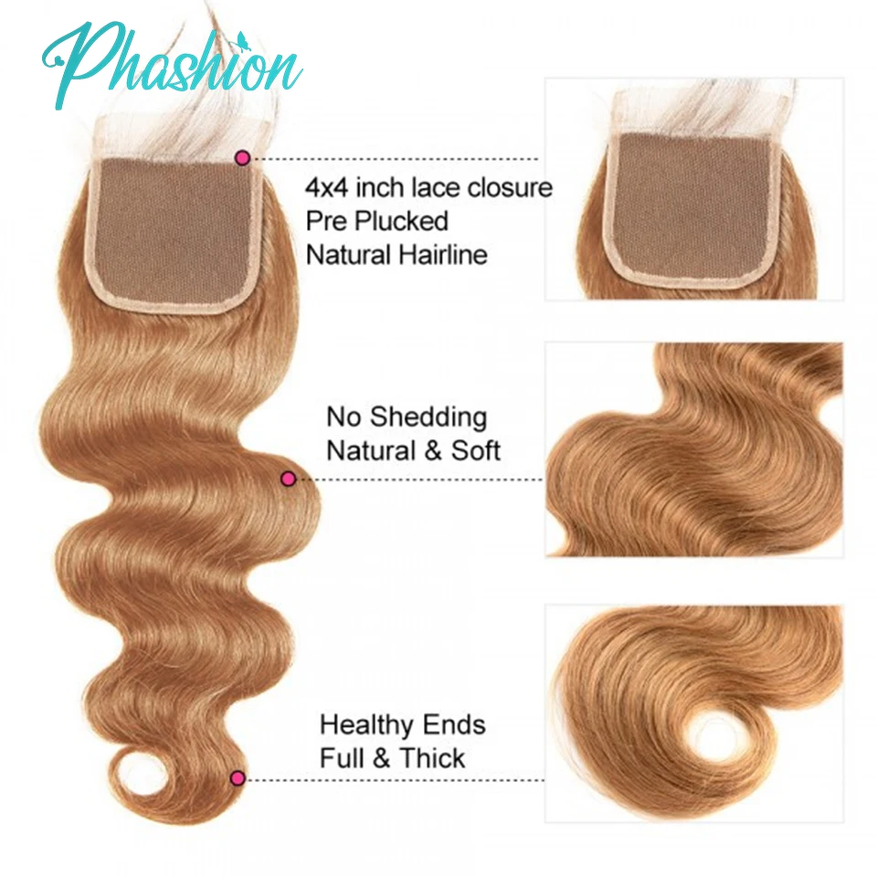 Phashion 26 28 Inch 13X6 13X4 Lace Frontale Honingblonde Body 2X6 4X4 5X5 Hd Transparant Kant Sluiting #27 Steil Mensenhaar