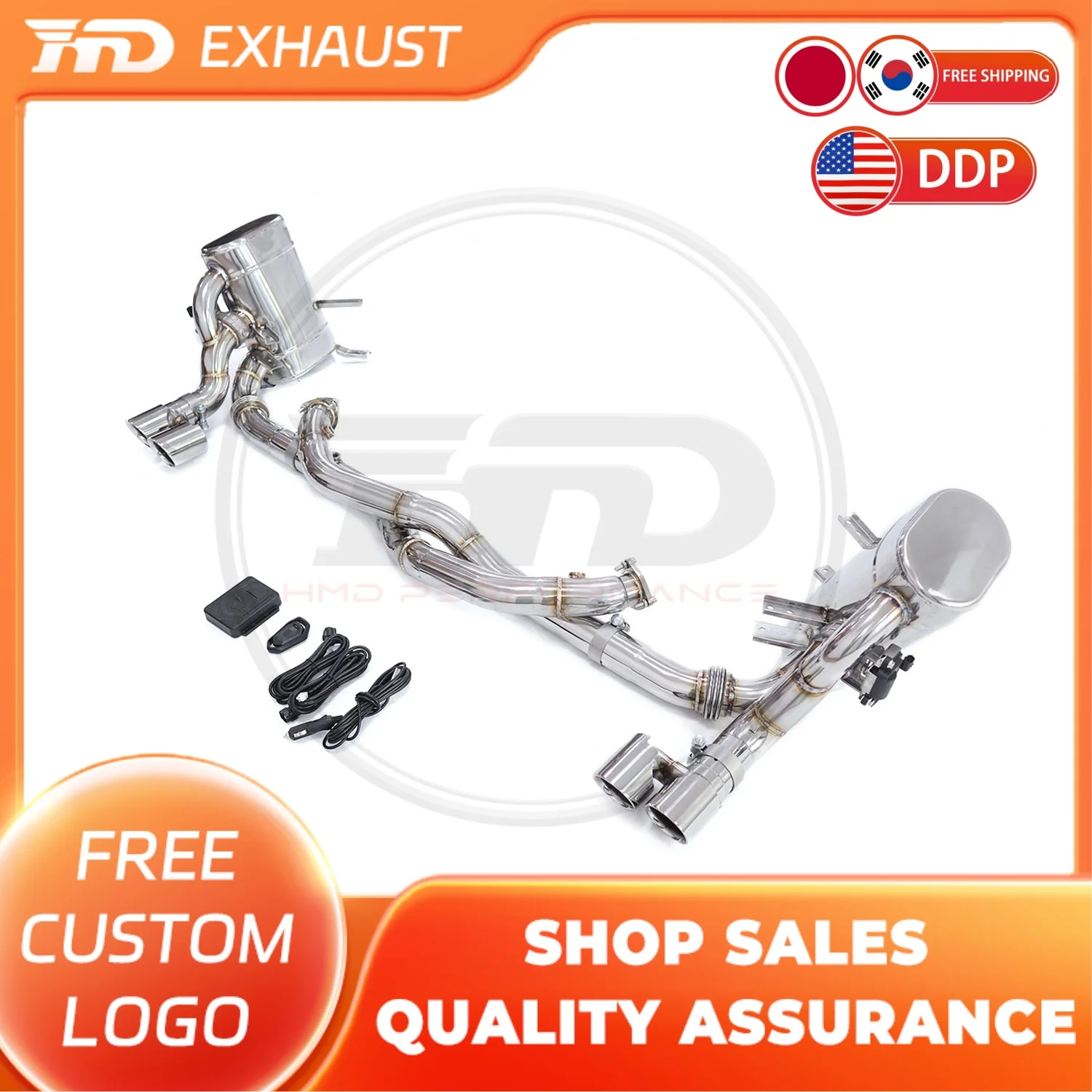 

HMD Лидер продаж, выхлопная система из нержавеющей стали, высокопроизводительный Catback для Porsche 911 996 3,6 л, глушитель с клапанами автомобиля