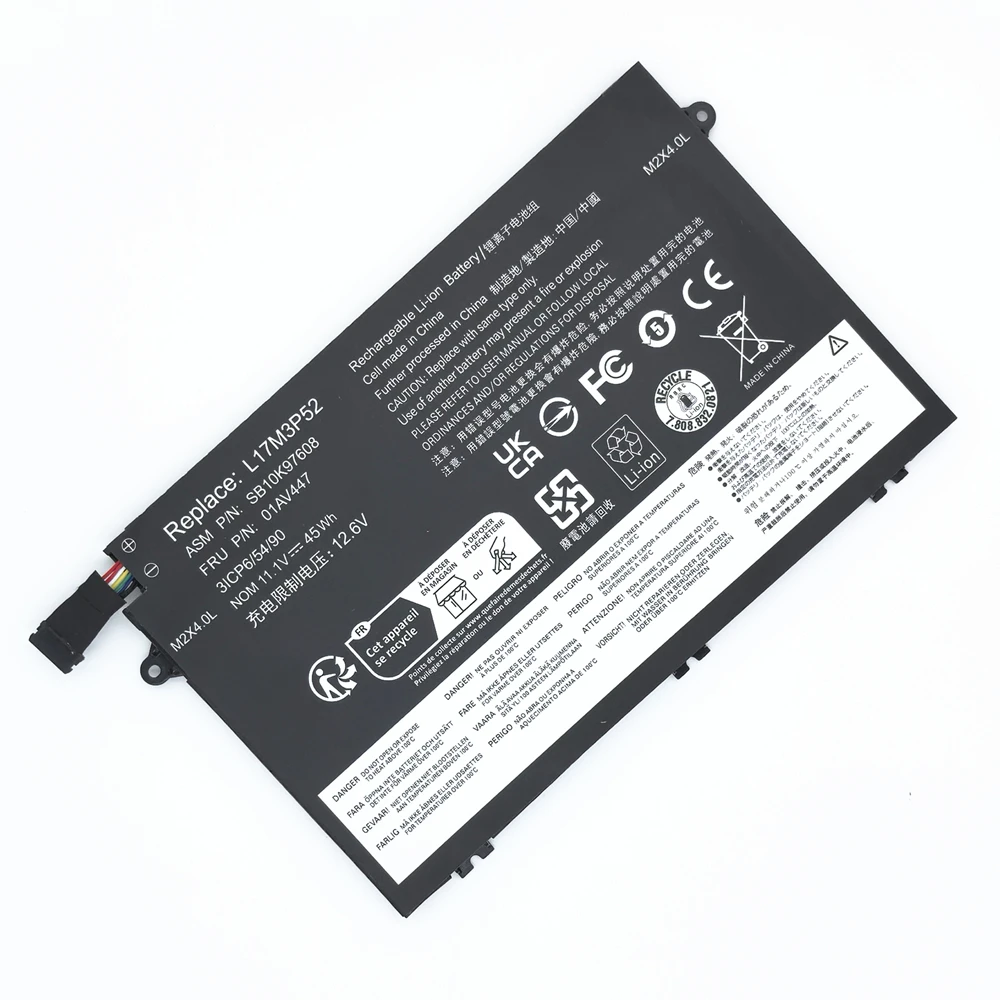 

L17M3P52 Аккумулятор 11,1 В 45 Втч для Thinkpad E480 E485 E580 E585 E490 E495 E590 E595 R480 R580 E41-50 E41-55 L17L3P51 L17C3P51