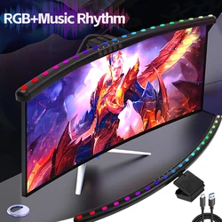 60cm Curved Display Monitor Light Bar RGB Atmosphere Hanging Light LED Timed Eye Protection Light Infinite Dimming Lamp