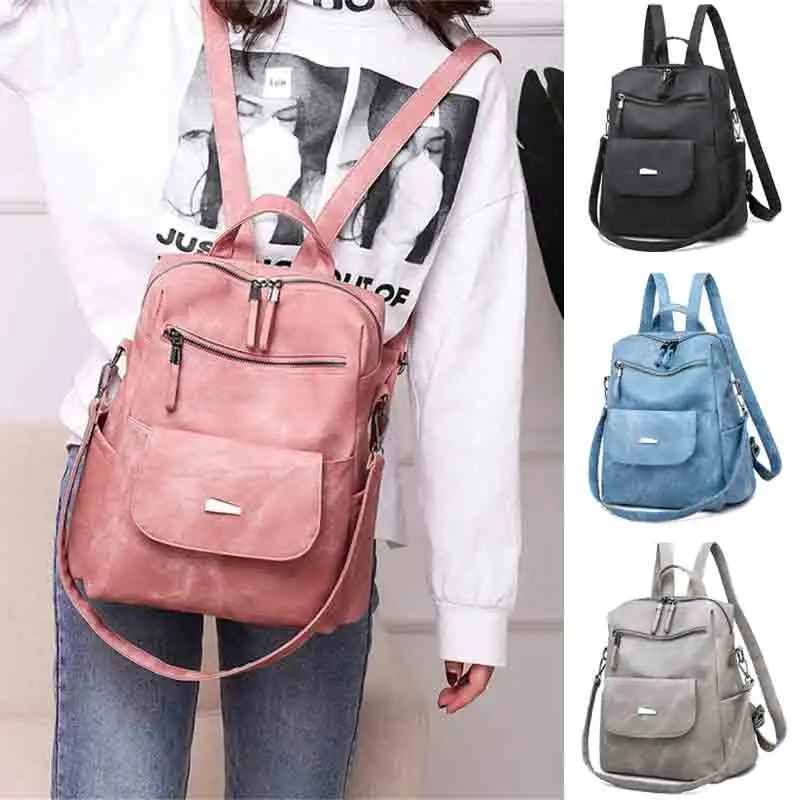 Leather Backpack Women Shoulder Bag Vintage Bagpack Travel Backpacks For School Teenagers Girls Back Pack Women Mochila Feminina