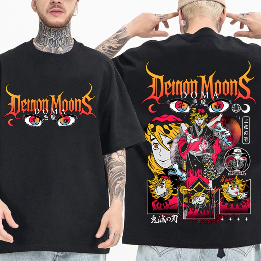 

Anime Demon-Slayer Upper Ranks Kokushibo T-shirt Harajuku O-neck Casual Shirt Gift