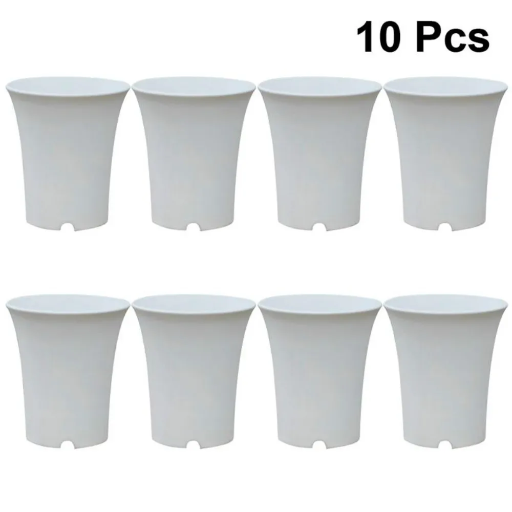 10 pezzi bianco, nero rotondo succulente vaso di fiori vaso di piante fioriera vasi di plastica per la decorazione del giardino dell\'ufficio