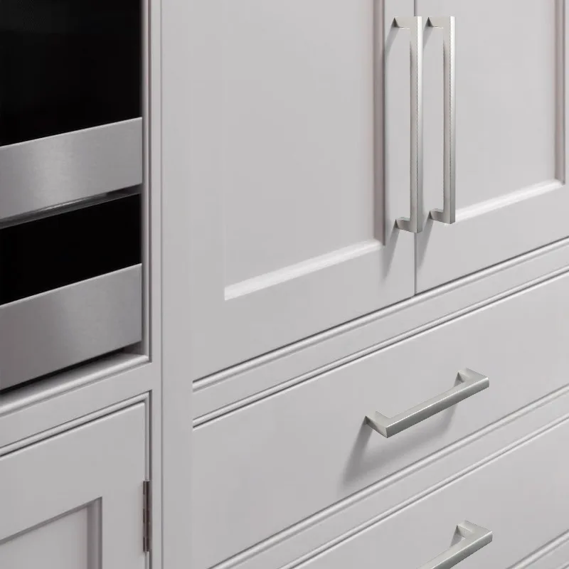 Guangluo Modern Aluminum Alloy Handle For Furniture Simple Design American Style Bright Chrome Wardrobe Door Drawer Hardware Sho