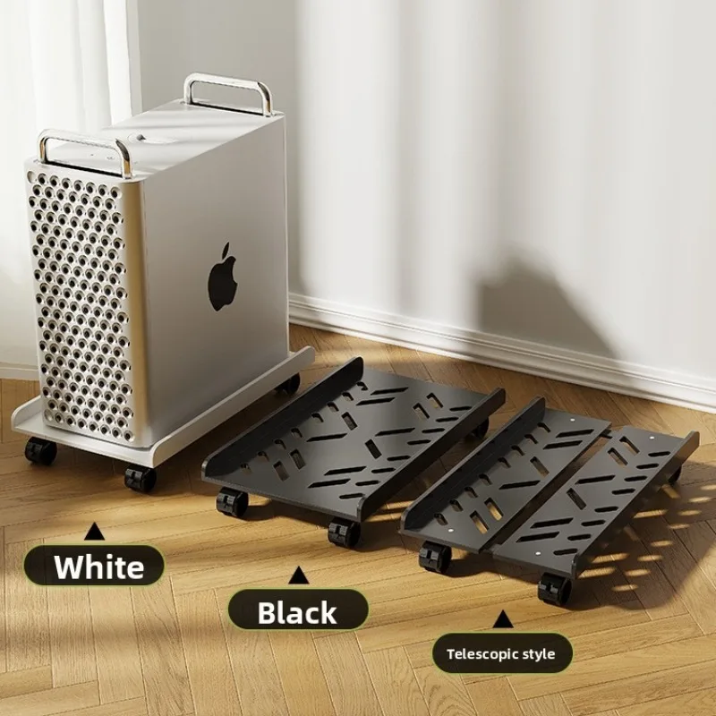 حامل وحدة المعالجة المركزية المحمول القابل للتعديل لسطح المكتب تحت المكتب وحامل وحدة المعالجة المركزية للتهوية مع حامل برج الكمبيوتر مع حامل صينية الكمبيوتر بعجلات مكون من 4 عجلات #1