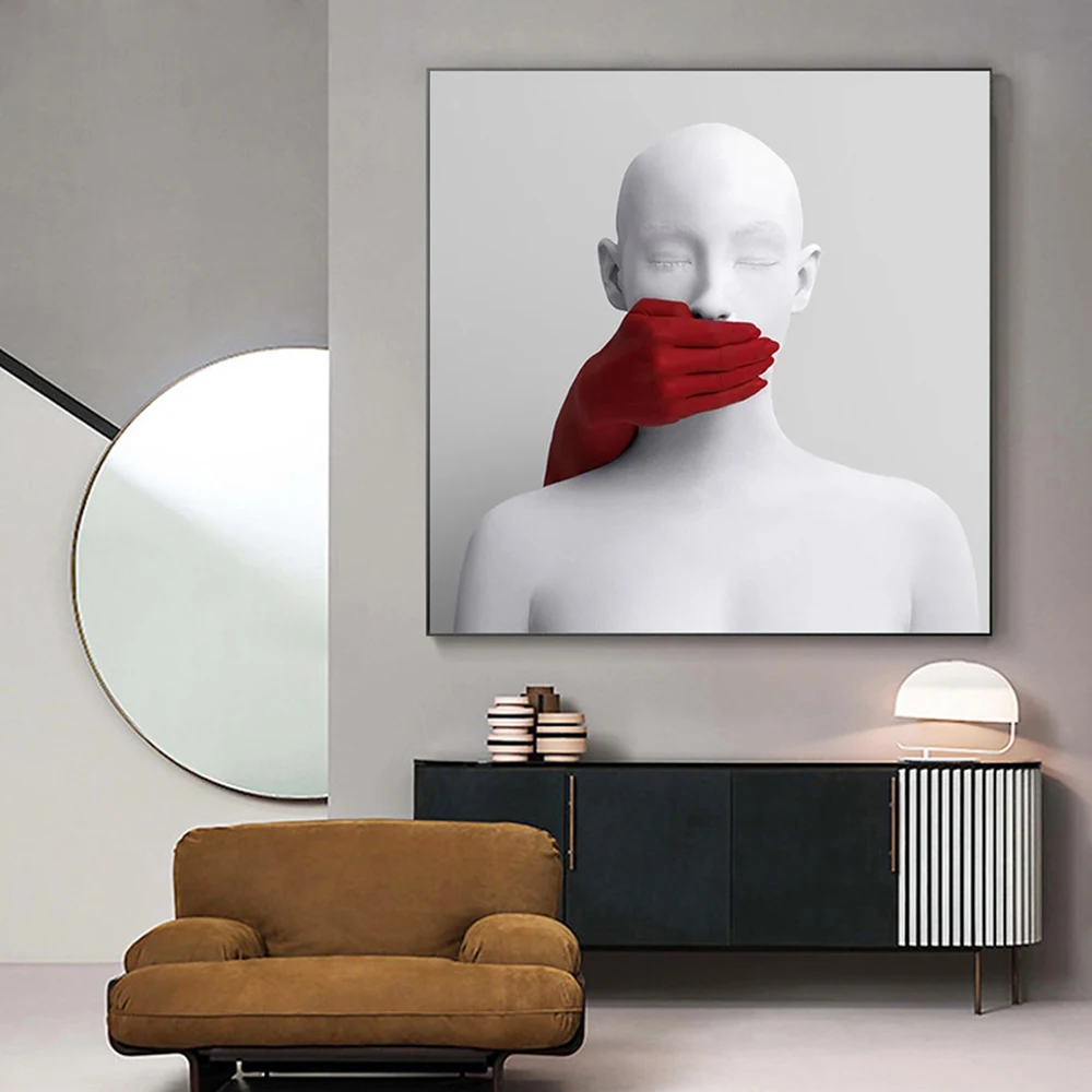 Abstract Figure Canvas Painting Nordic Wall Art Posters and Prints Pictures for Living Room Home Decoration