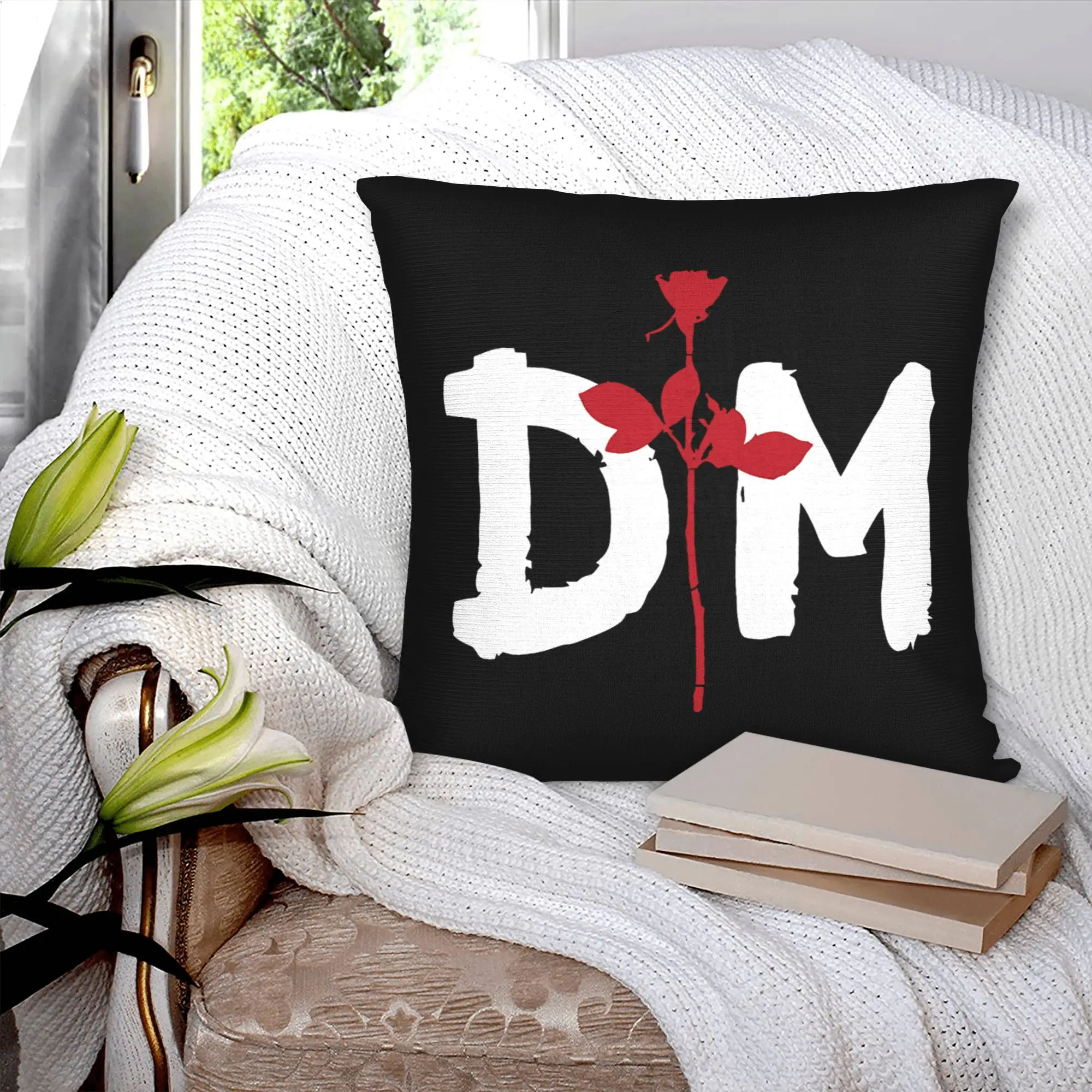 Luxury Electronic Rock Depeche Cool Mode Cushion Cover Velvet  Throw Pillow Case Decoration