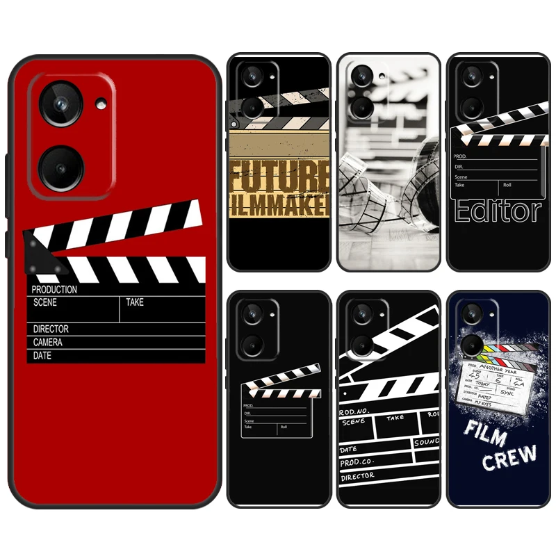 Film Clapperboard For Realme 9 10 11 12 Pro Plus GT5 GT Neo5 C21Y C25s C30 C31 C33 C35 C51 C53 C67 C55 Case