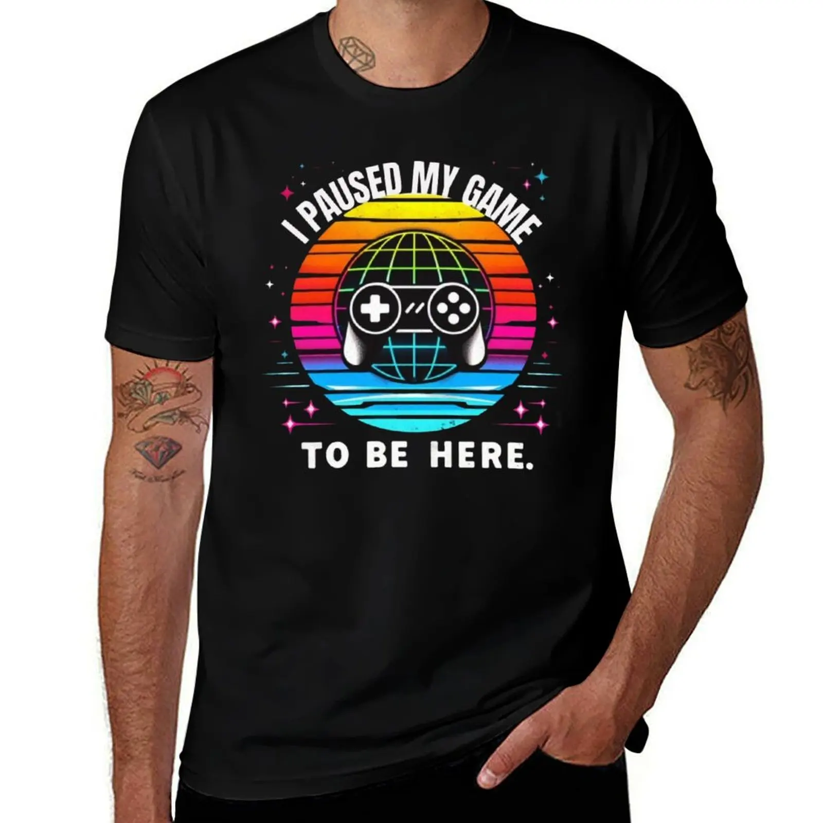 I Paused My Game To Be Here T-Shirt Soft Cotton Print T-Shirt