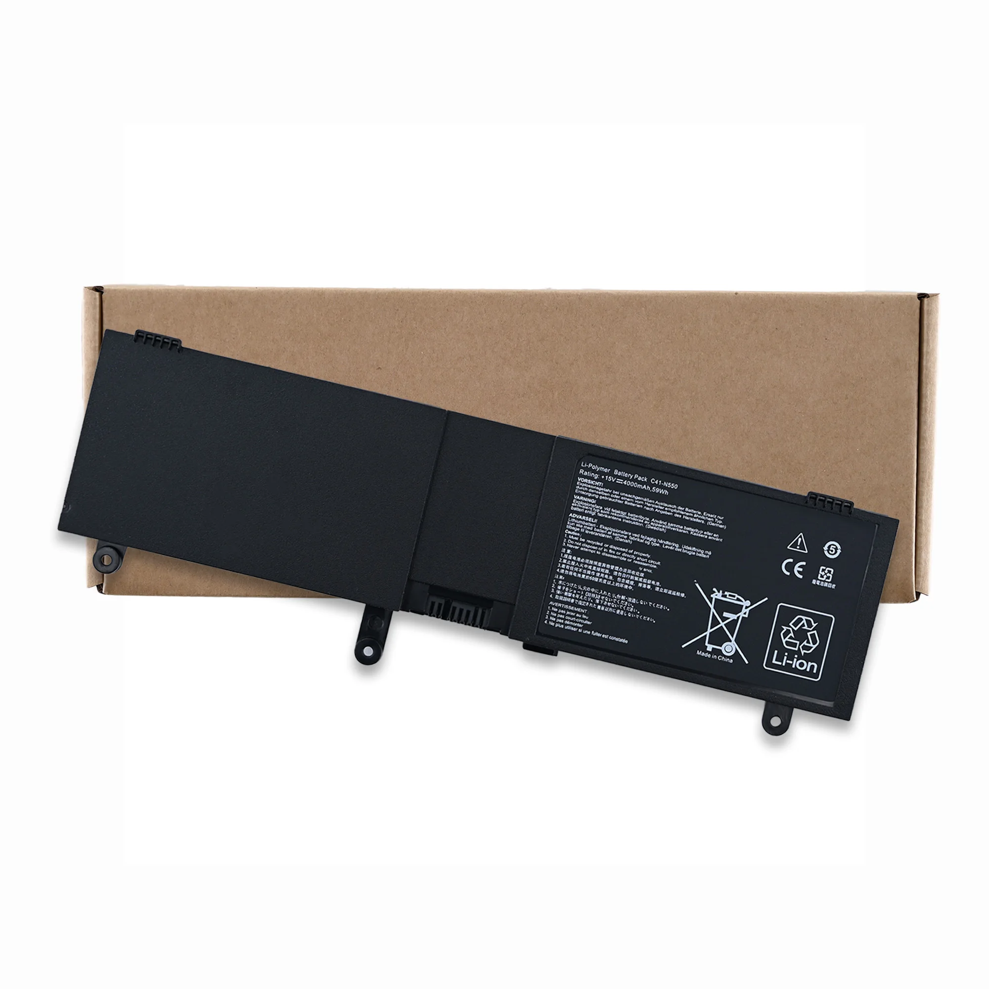 C41-N550 15V 4000mAh/59WH Laptop Battery for ASUS N550 N550J N550X47JS N550X47JV N550X47JV-S N550X47JV-SL Q550LF Notebook