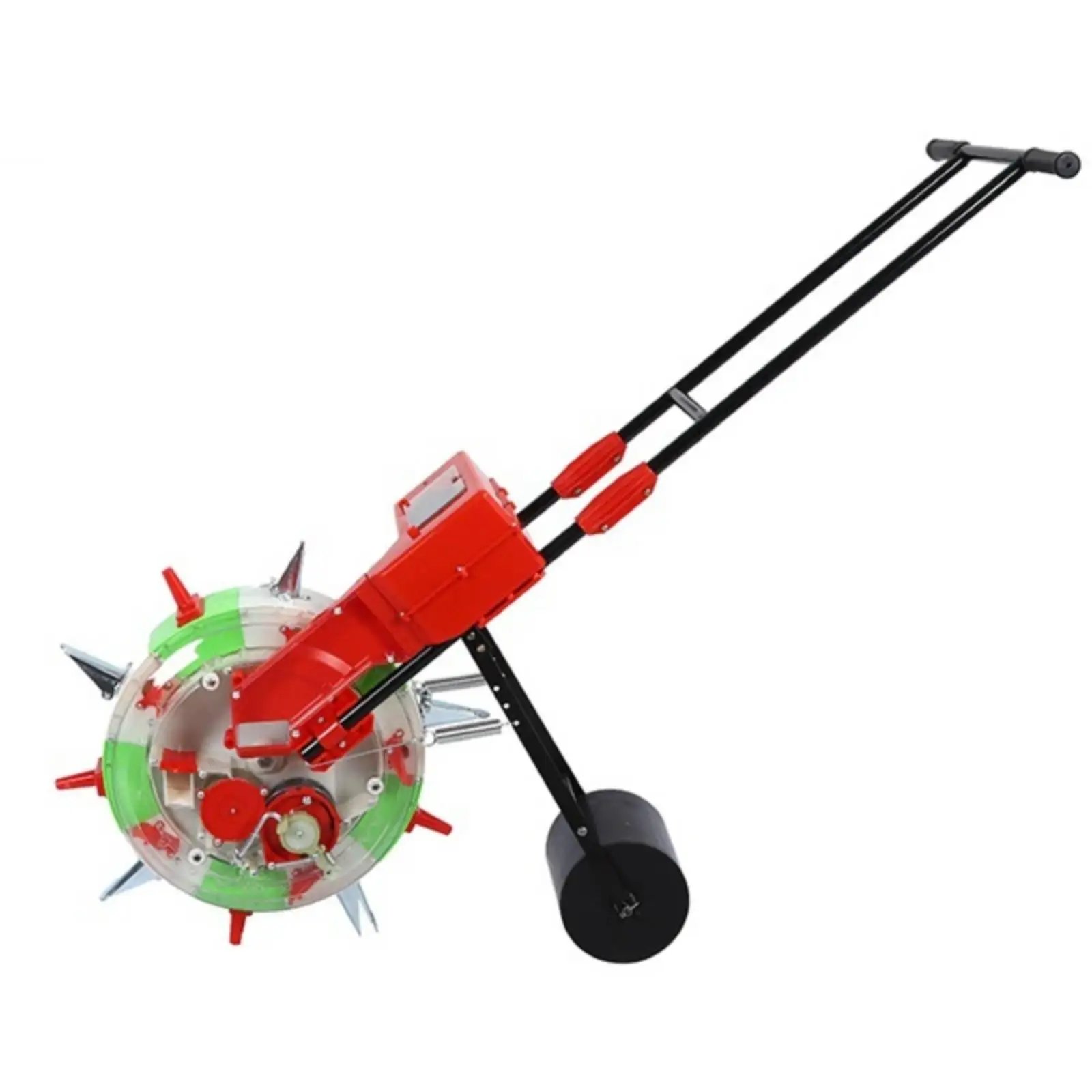 Manual Push Planter Equidistant Hand-Push Row Planter Adjustable Roller Seeder for Farmers, Gardeners, Fields, Farms, Garden