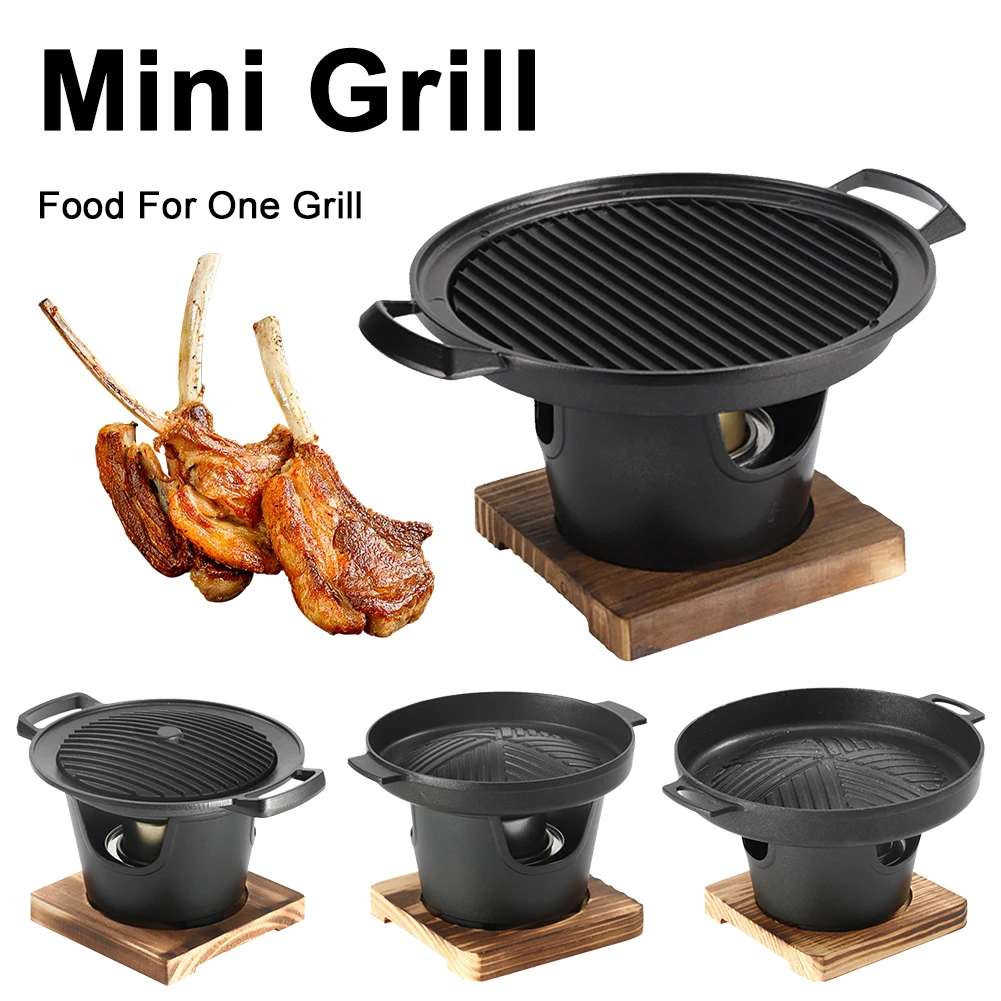 

Mini BBQ Alcohol Stove Barbecue Grill Detachable Outdoor BBQ Plate Portable Mini Barbecue Stove Japanese Smokeless Alcohol Stove