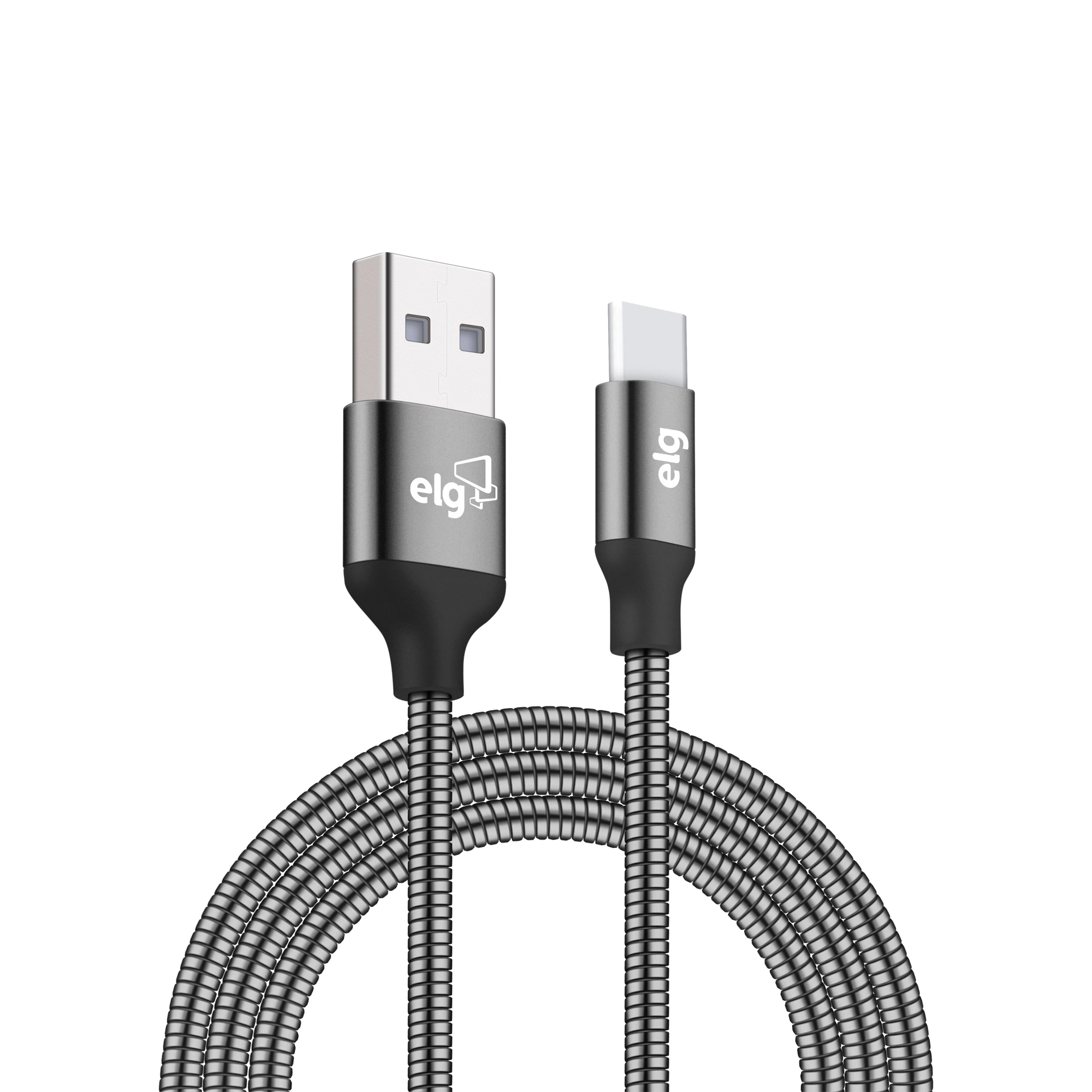 USB Cable Type-C Grey Inox Armor Extra 1m - ELG