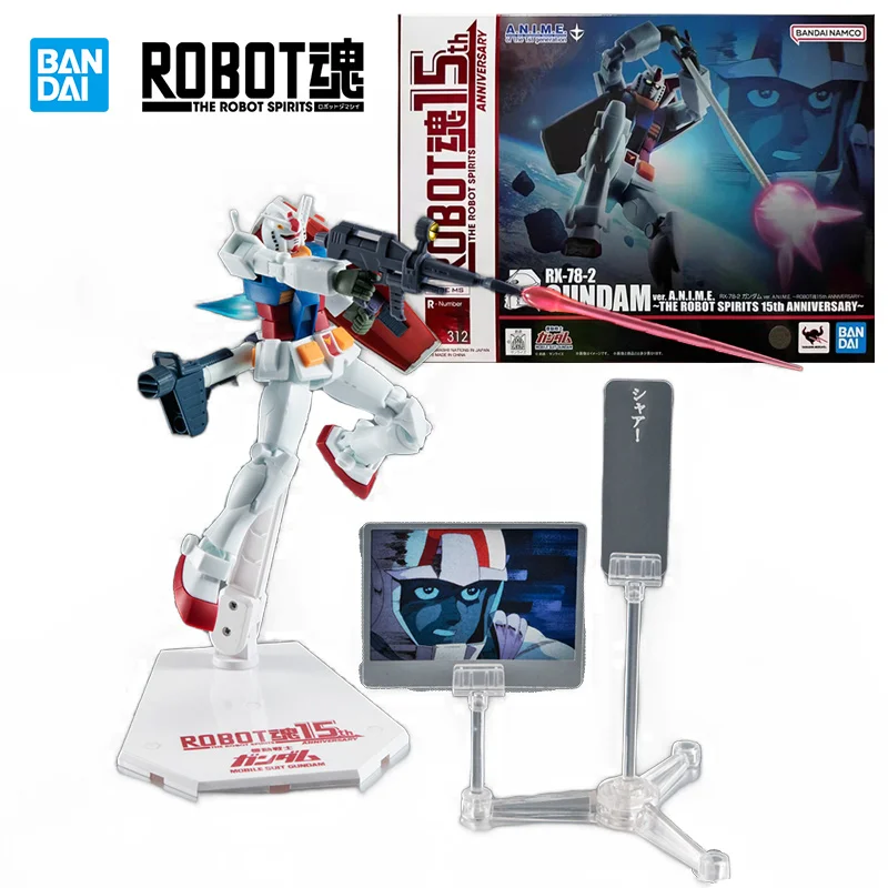 

Bandai Robot Spirits RX-78-2 Gundam Ver. A.n.i.m.e 15Th Anniversary 14Cm Original Action Figure Model Toy Gift Collection