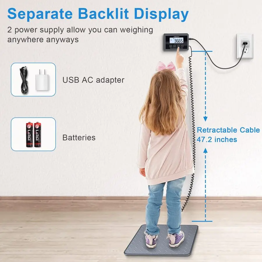 Digital Shipping Postal Scale, 440 lb 1oz High Accuracy Postage Scale, Hold Tare Function, Lightweight Scale for Packages Luggag