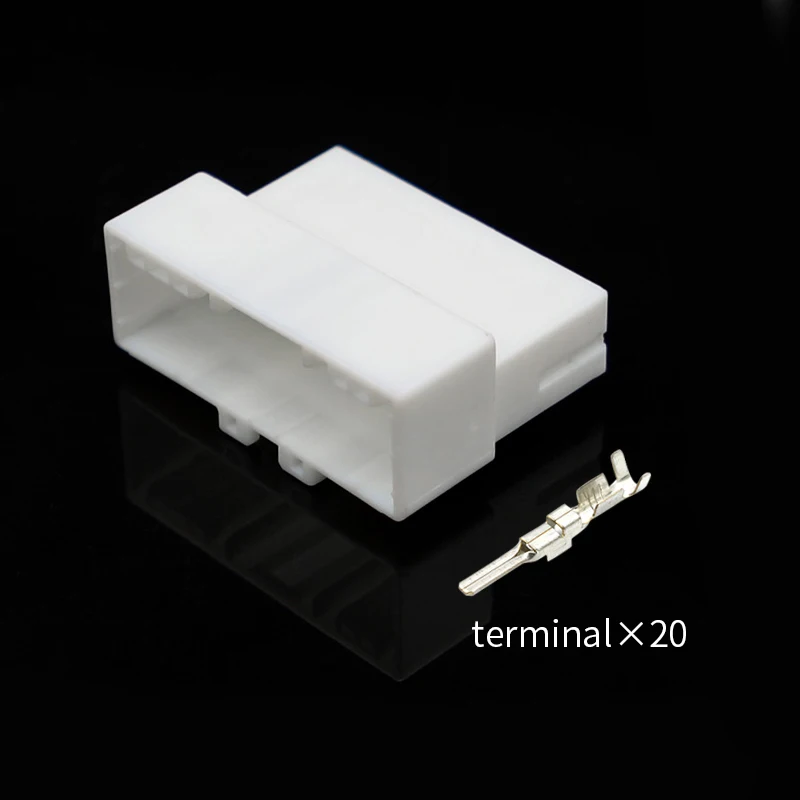 

936131-1 20-hole male TE type automotive connector plug, white connector with 5mm pitch electrical connectors