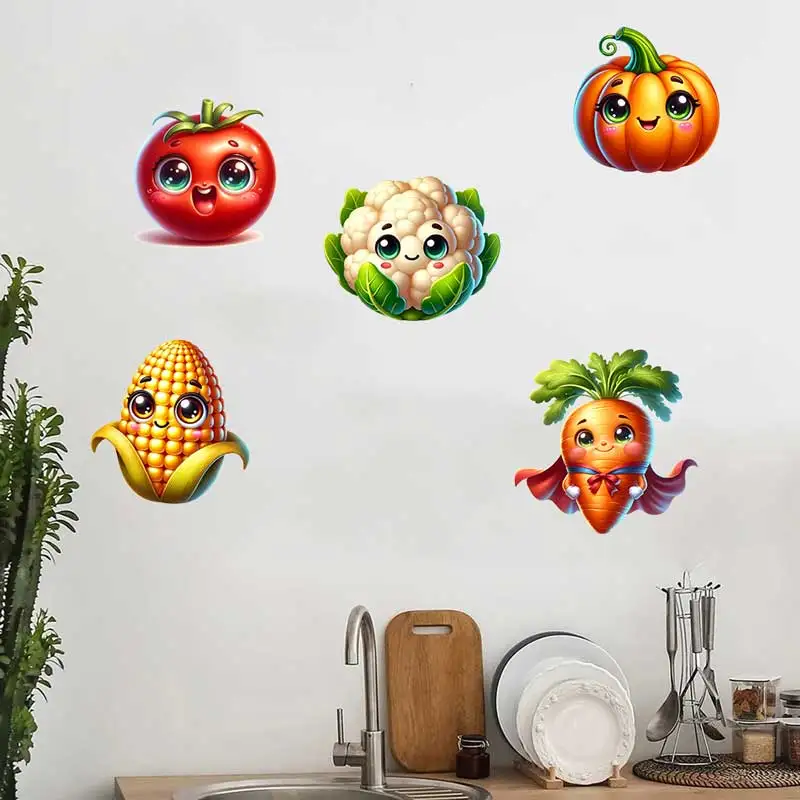 Funny Vegetable Stickers Waterproof Stickers Living Room Decoration Stickers Refrigerator Stickers Decoration Stickers CM82