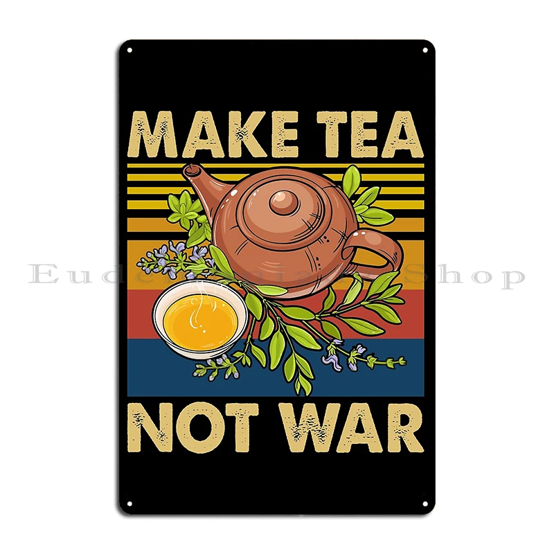 The Last Airbender Avatar Uncle Iroh Make Tea Not War Metal Plaque Bar Cinema Customize Home Pub Tin Sign Poster