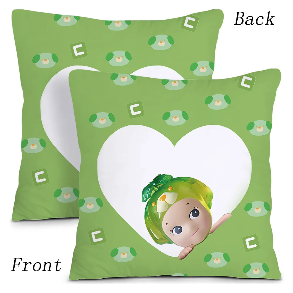 Cute Doll Cartoon Sonnys Angels Pillow Covers Cartoon Sofa Decorative Home Double-sided Printing Short Plush Cute Cushion Cover