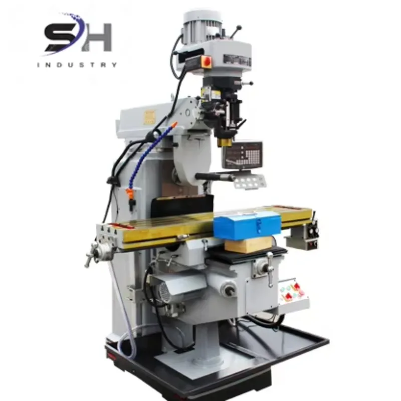 SHENG HUAN X6325A Vertical Manual Universal Milling Machine with 3HP Milling Head R8 Spindle Taper Medium Duty Metal Cutting