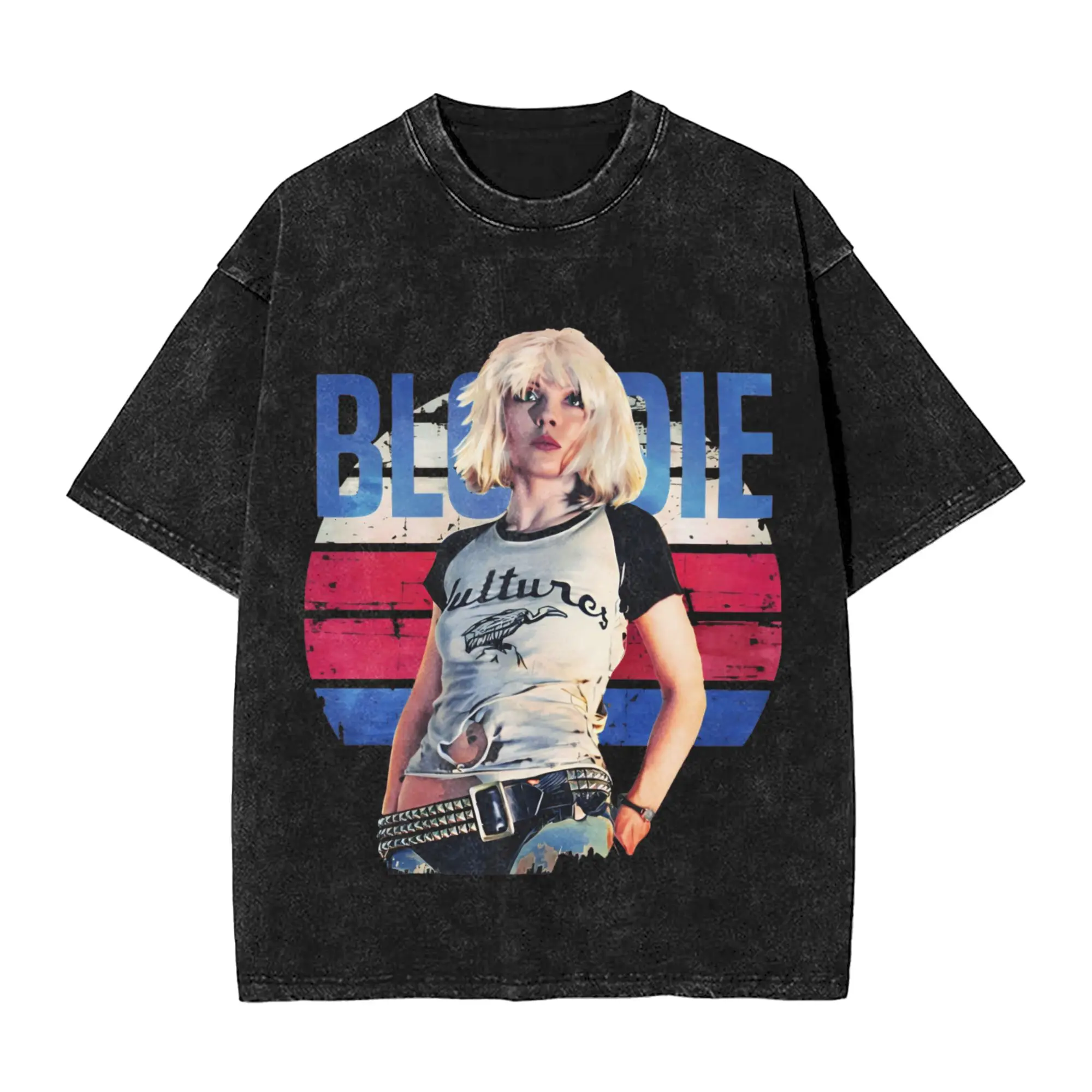 Camiseta Debbie Harry On Stage Apparel com estampa lavada para homens e mulheres, streetwear, hip hop, camisetas de verão, manga curta