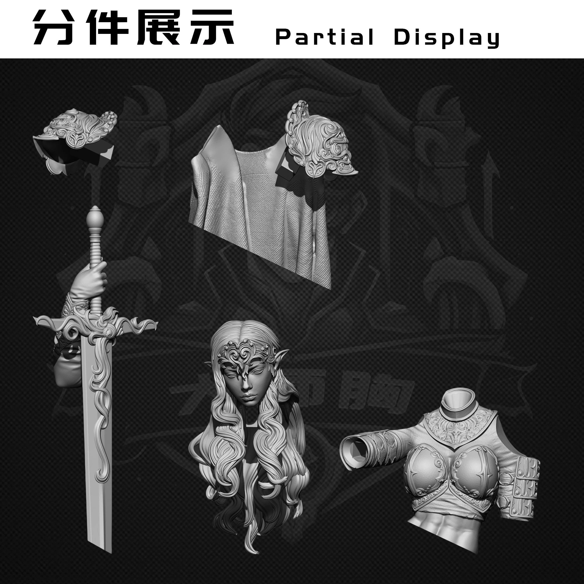 1/10 bust K3-101 flesh color resin  Uncolored and unassembled mold figure model ornament