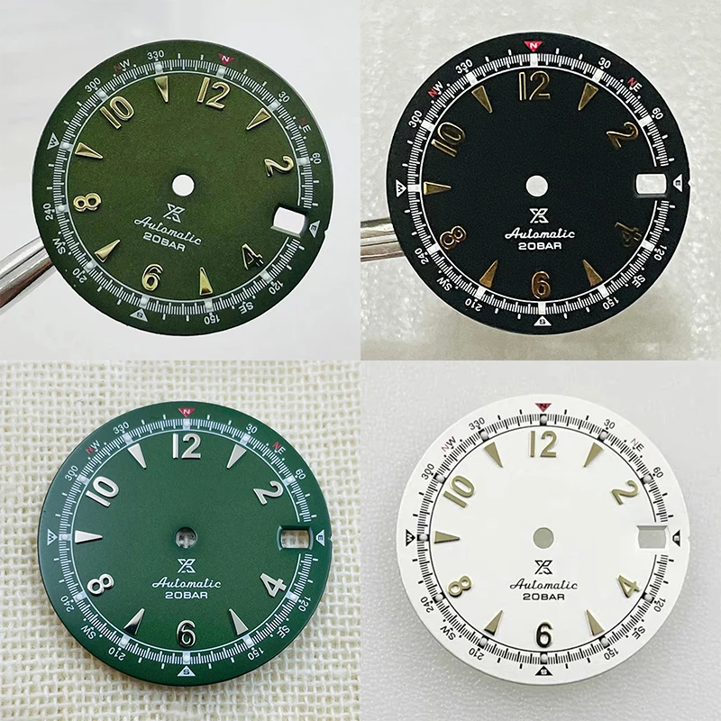 

28.5mm Watch Dial S Dial Compass Style Luminous Fit NH35 NH36 Watch Faces Automatic Movement