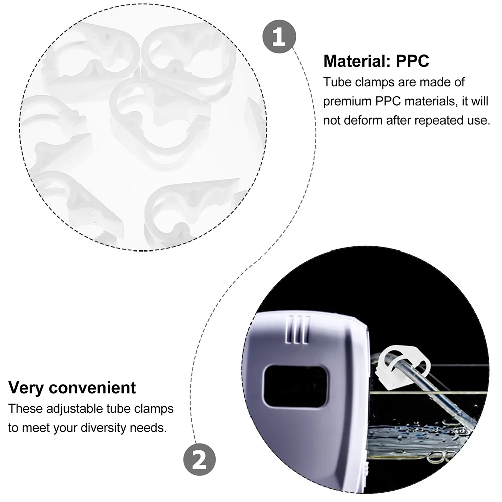 

12Pcs Silicone Tube Clamps Compact Adjustable Shut Off Hose Flow Control Clips for Siphon Wine Infusion Bottle Tubing Valves