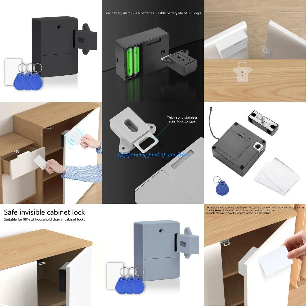 

H9EB Invisible Cabinet Drawer Lock Card Drawer Electronic Lock Keyless Unlocking