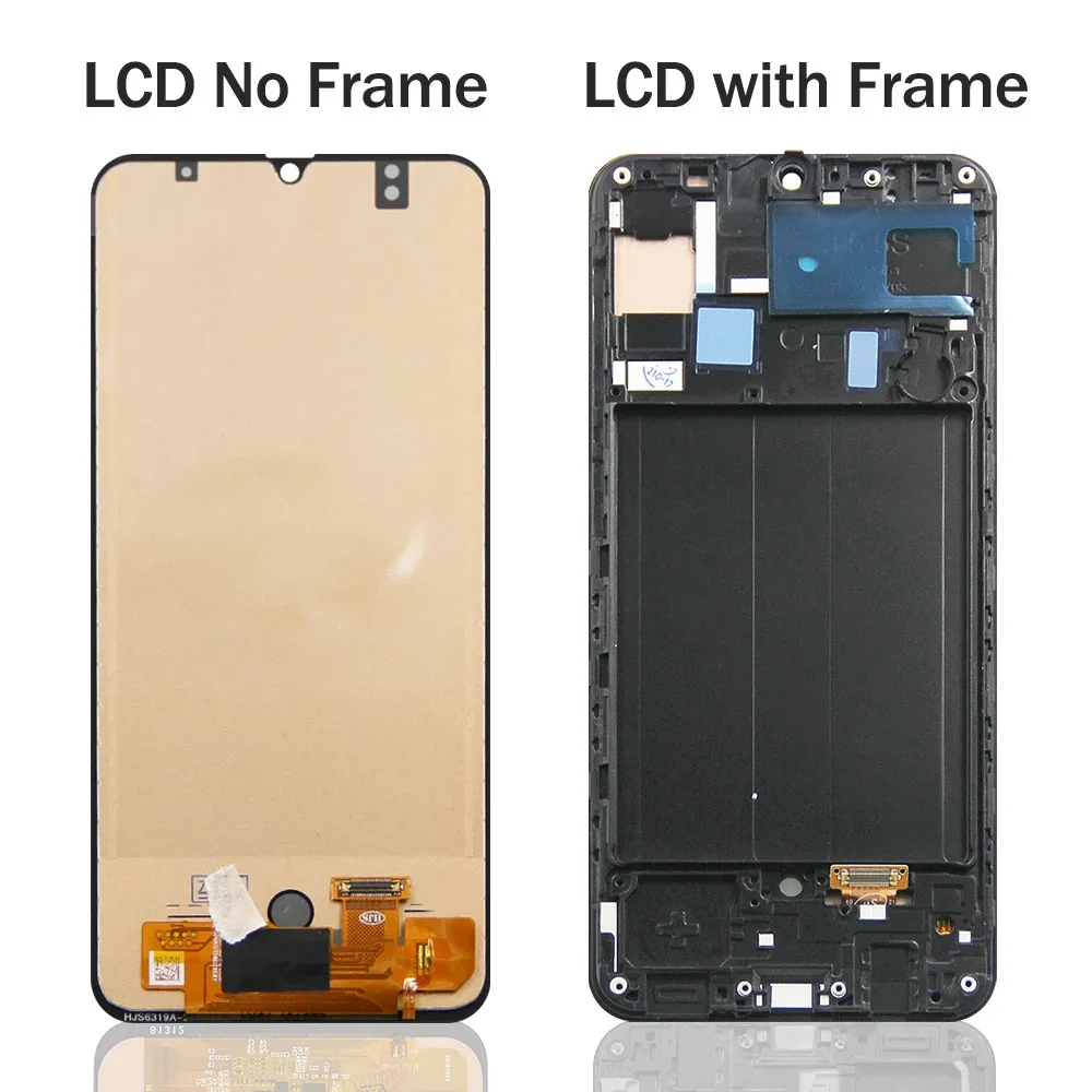 AMOLED A50 Display Screen for Samsung Galaxy A50 A505 A505FN/DS A505F/DS LCD Display Digital Touch Screen  With Frame