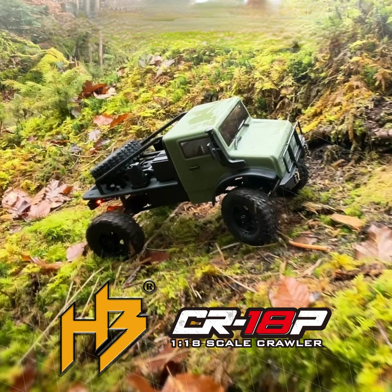 HOBBY PLUS CR18P Trail Hunter 1/18 RC Car Climbing Vehicle Crawler Semi-truck Electric Remote Control Model Toys Adult Kids